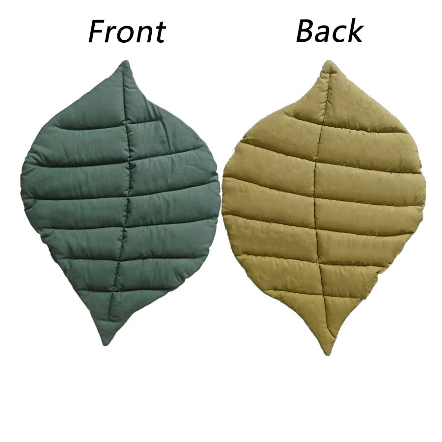 Soft Leaf Shaped Cat Bed Dog Bed Pet Sleeping Mat Cozy Quilted Cushion Four Seasons Puppy Kitten Resting Pad
