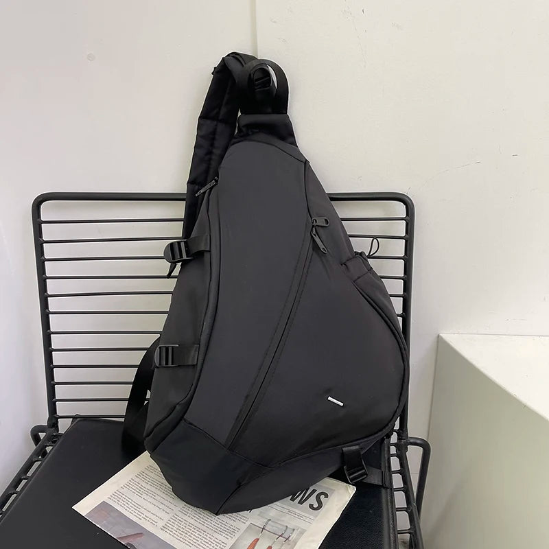 Sling Bags for Men Large Capacity Man Chest Bag Casual Travel Unisex Crossbody Bag Nylon Storage Shoulder Bag Student Backpacks
