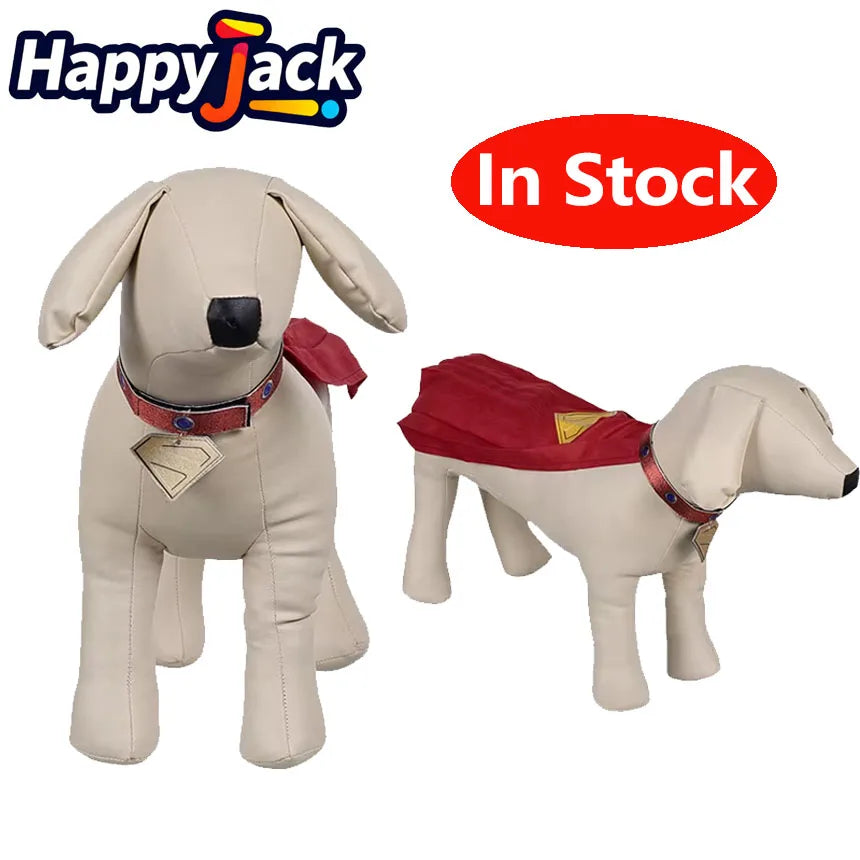 Clothes Clark Cosplay Kent Pet Dog Costume Fantasia Puppy Red Cloak Cape Halloween Carnival Party Disguise Clothing Suit