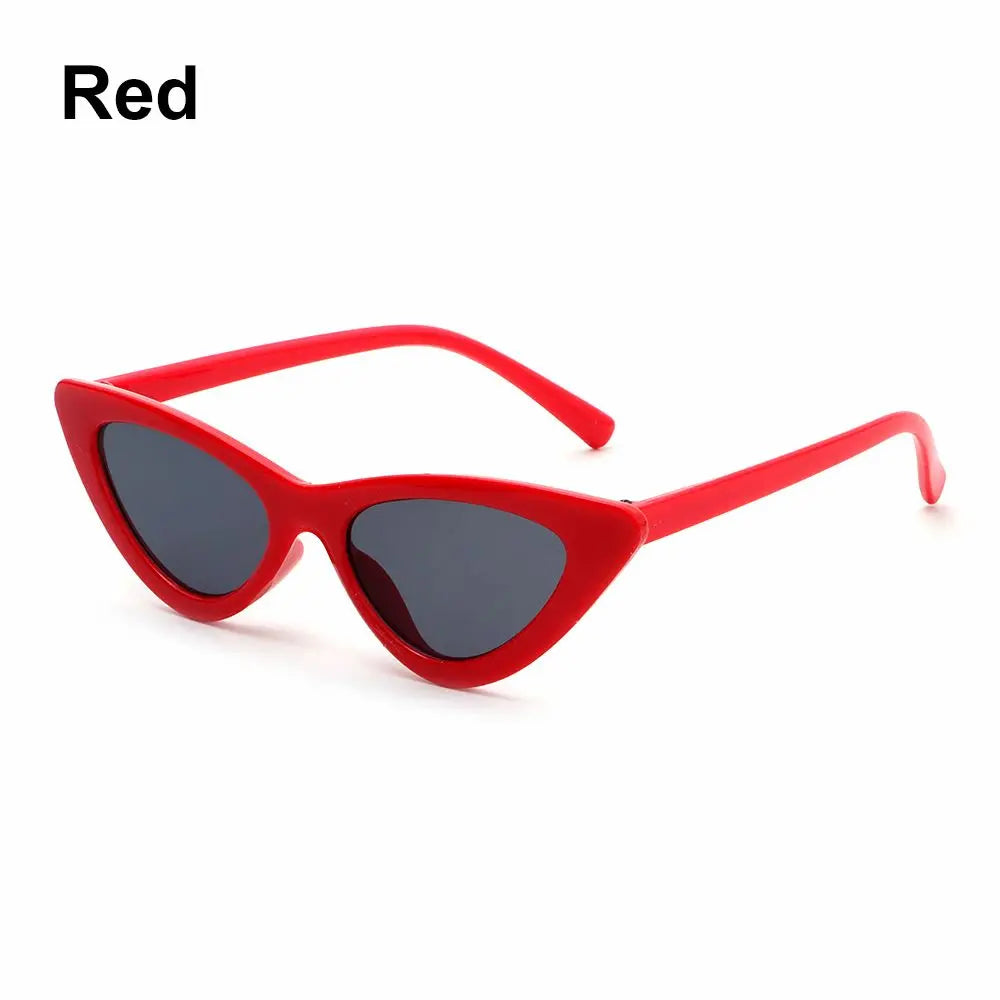 Fashion Kids Sunglasses Retro Narrow Frame Cat Eye Sunglasses for Boys Girls 3-9 Years Non-Polarized Sun Glasses Party Favor