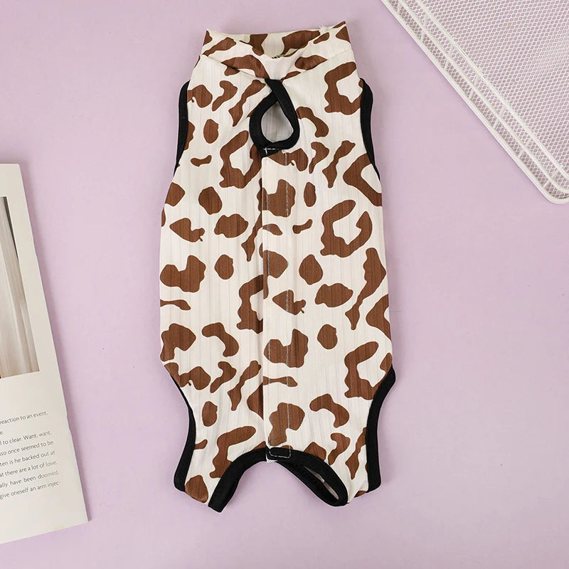Cat Dog Anti-Licking Vest Pet Care Clothing Kitten Weaning Sterilization Suit High Elastic Surgery After Recovery Care Clothing