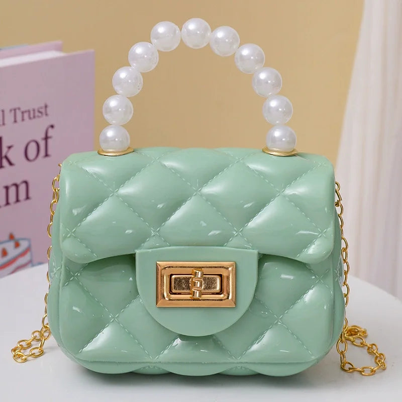 Fashion Kids PVC Leather Crossbody Bags Girls Heart Shoulder Bags Children Mini Coin Purses Jelly Bag Kids Handbag Gifts ﻿