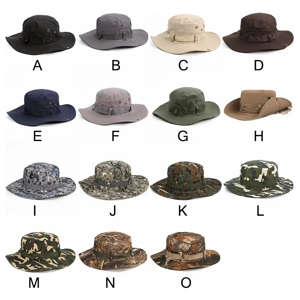 Men's Bucket Hats Women Hiking Camping Wide Brim Fishing Cap Boonie Hat Men's Bucket Hats Sun Hat