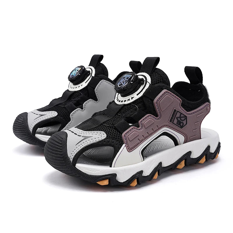 Fashion Kids Sandals Breathable Boys Non Slip Beach Sandals Outdoor Summer Children's Girl Closed Toe Sandals