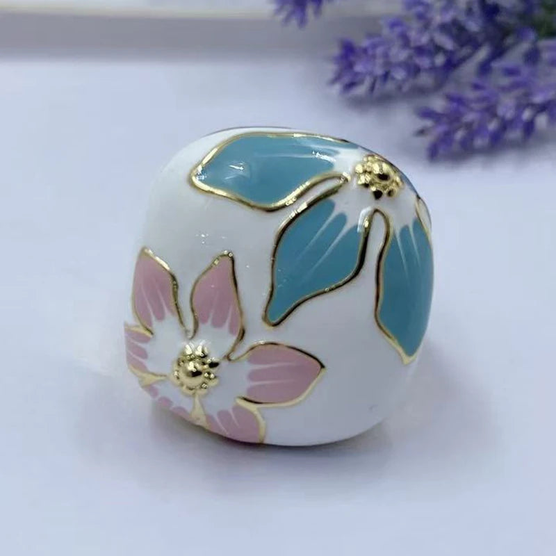 RING JEWELRY Gold Plated High Quality 18k Gold Women's Party Ring Accessories High Quality Gives A Beautiful Gift White