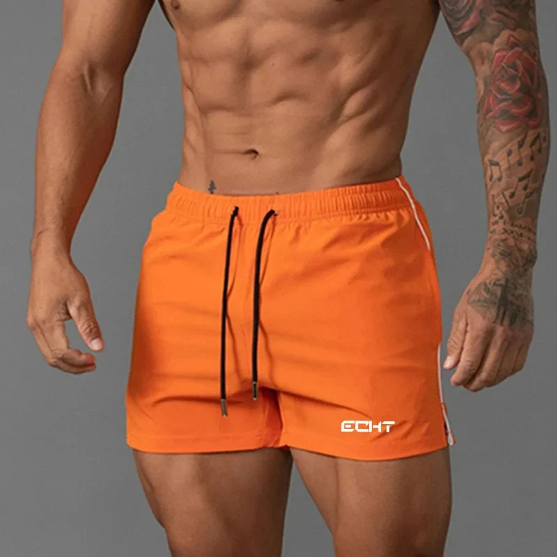 Men's Sportswear Breathable Quick Drying Bodybuilding Shorts Men's Gym Training Male Athletes Beach Shorts