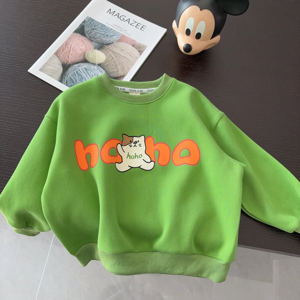 Children Sweatshirts Autumn Girls New Cartoon Printed Long Sleeved T-shirt 3-8 Years Old Boys Fashionable Loose Top