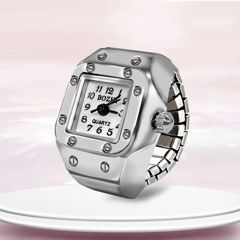 Fashion Rings Finger Watches for Women Men 2025 Fashion Party Quartz Watches Unisex Couple Rings Jewelry Gifts
