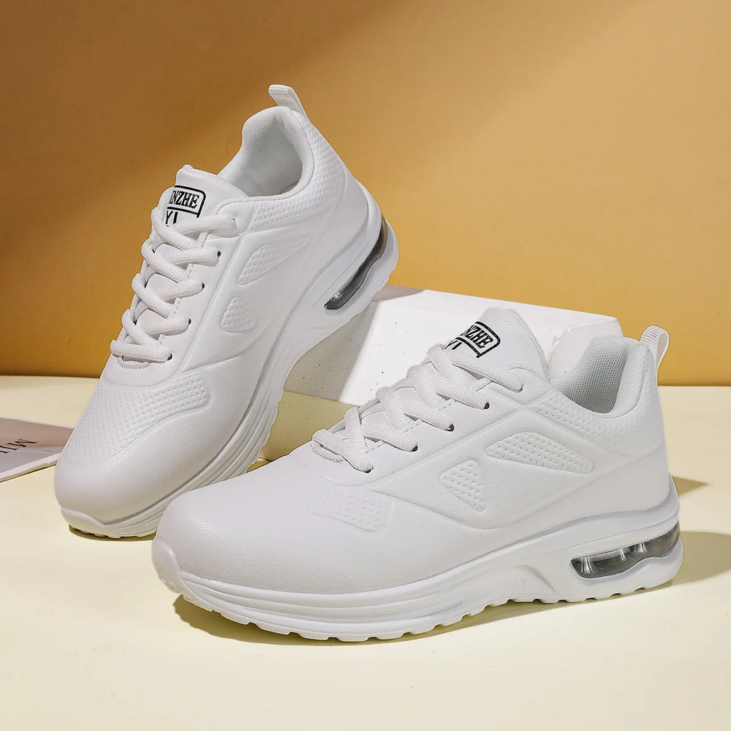 Summer New Leather Waterproof Sports Shoes, Versatile Casual Shoes, Soft-Soled Running Shoes for Women