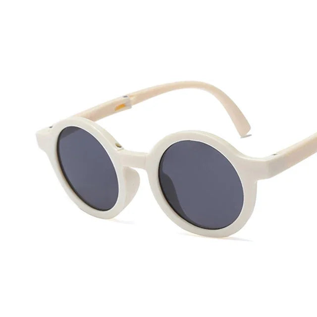 Foldable Kids Sunglasses Girls Boy Children Sun Glasses Round Street Beat Eyeglasses Cute Baby Eyewears UV400 Oculos De Sol