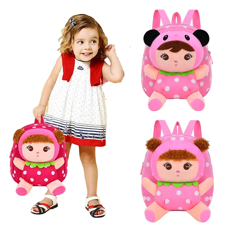 Kids Backpack, Toddler Girls Backpacks,  Adorable Soft Plush Girl Toys, with Multiple Pockets and Adjustable Straps Shoulder Bag