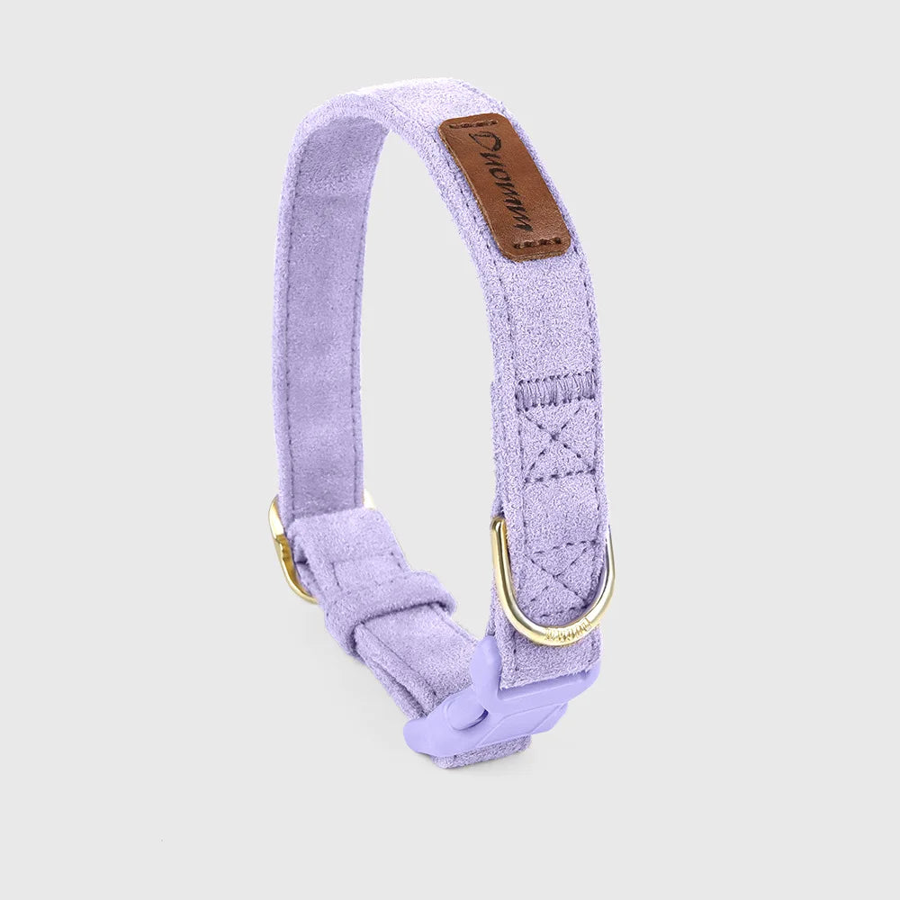 Pet Collars Trendy Premium Suede Dog Harness Leash Set-Adjustable Pet Chest Strap Soft Durable Puppy Kitten Fashion Accessories