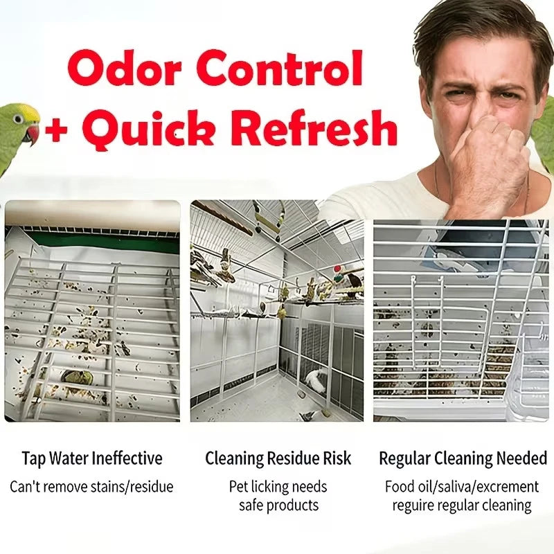 PET Bird Cage And Surface Cleaner Deep Cleaning Pet Cages Messy, Providing a Clean And Tidy Living Environment for Pets, 100ml