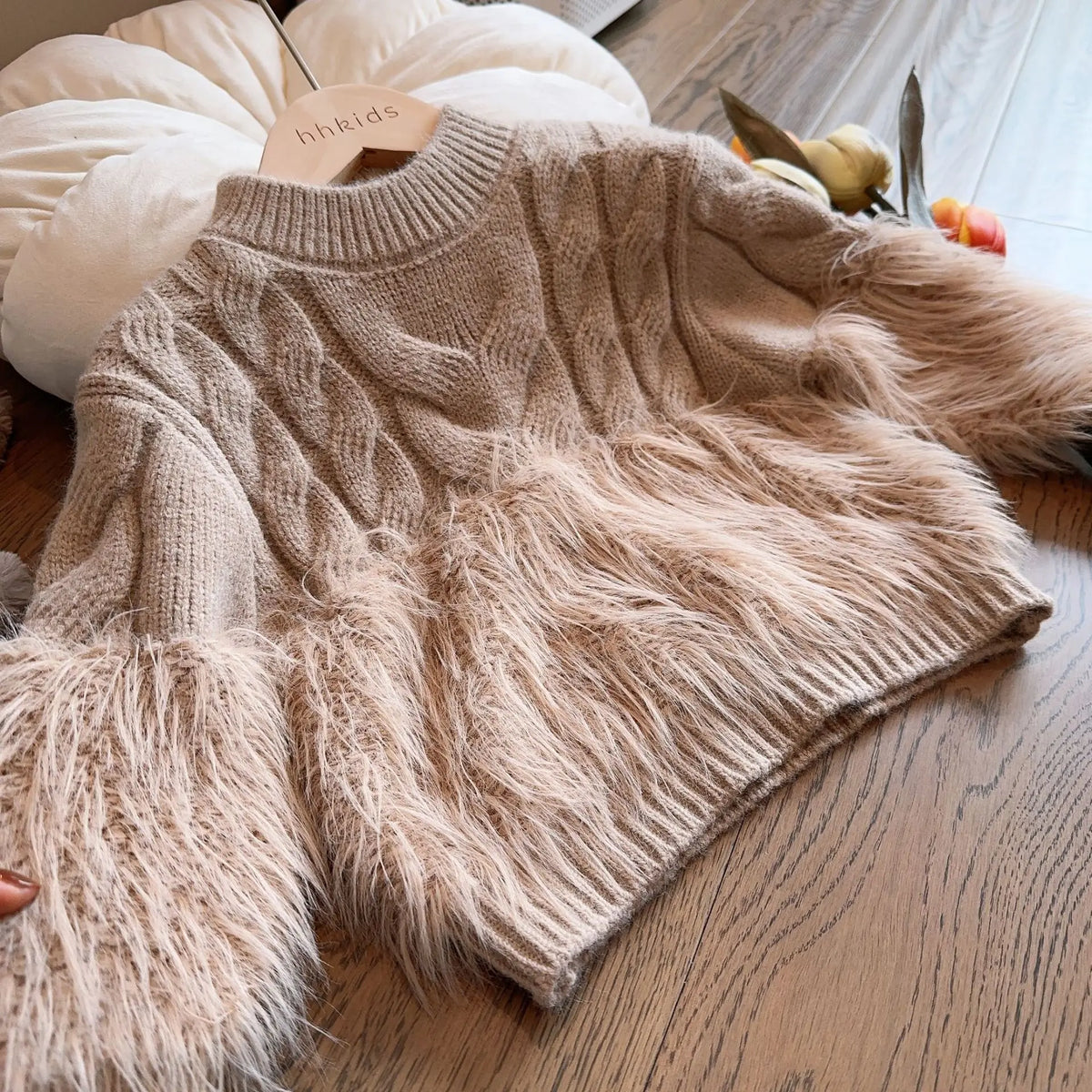 Adorable Kid Girl Knit Sweaters Multi Style Children Cute Top Casual Long Sleeves Solid Color Daily Comfortable Autumn Winter