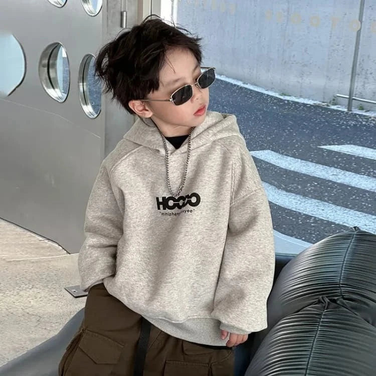 Winter/ Autumn children's Korean-style hooded sweatshirt. Boys'and girls' comfortable,breathable,large-sized and warm outerwear.