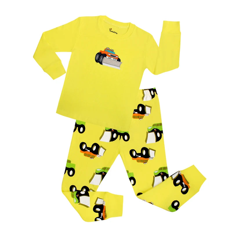 Boys Pajamas Sets 2 to 3 4 5 6 7 8 Years Cotton Long Sleeve Toddler Boy Pijama Autumn Winter Kids Sleepwear Set Children Clothes