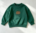 Kids Crew Neck Sweatshirt Cute Pumpkin Print Long Sleeve Pullover Top Soft Cotton Casual Children Autumn Basic Wear Clothing Top