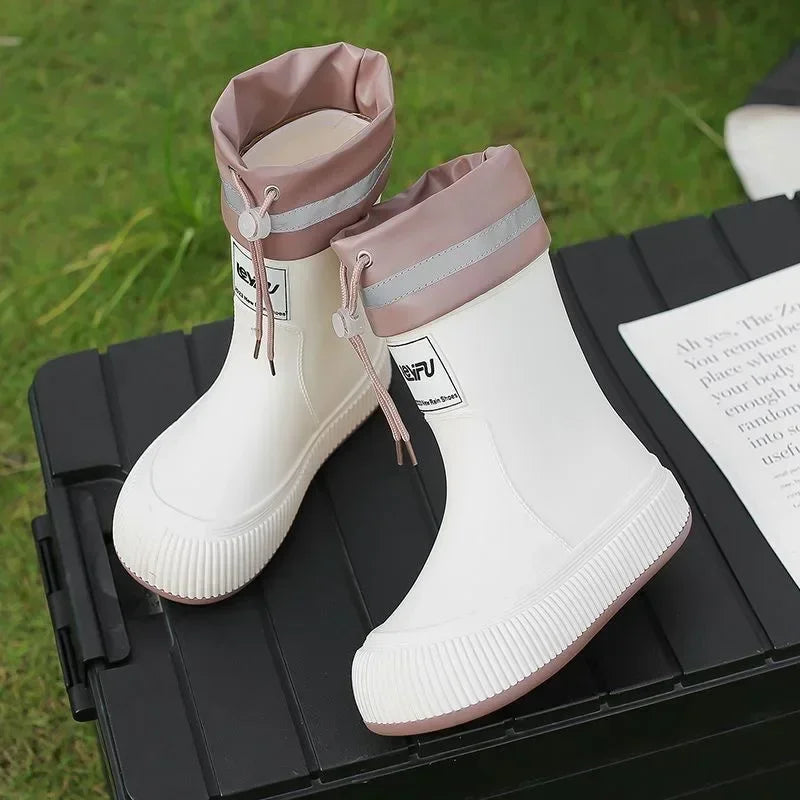 Rain Boots Parent-child Fashion Outdoor Non-slip Waterproof Rain Boots for Men and Women Special for School on Rainy Days2025