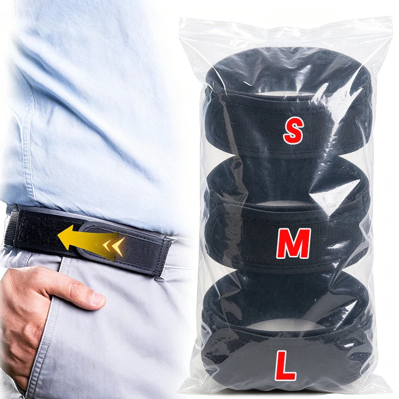 S/M/L Buckle Free Waist Belts Men's Ultra-soft No Buckle Black Elastic Belts Comfortable Belt Loop Buckle-Free Belt Unisex