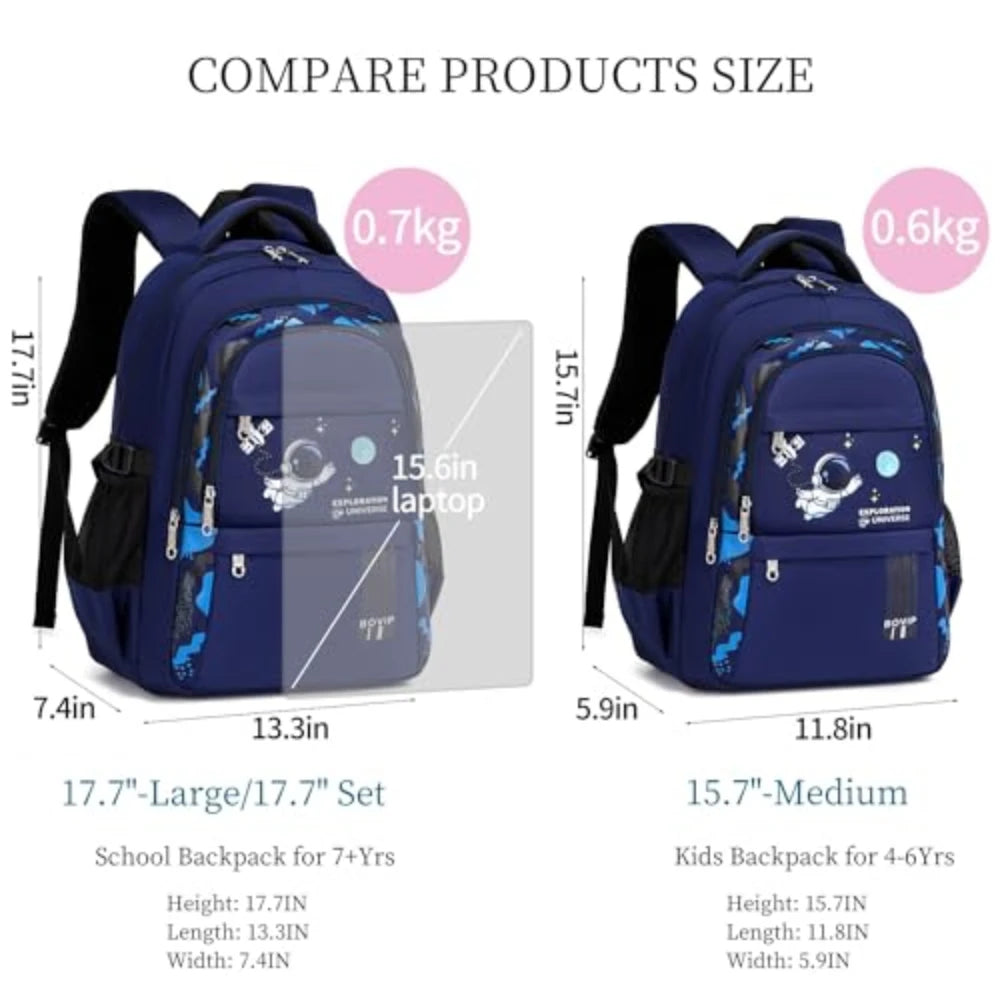 Kids Backpack for Boys Girls Astronaut Lightweight Bookbags School Bags Backpack for Elementary Middle School Waterproof