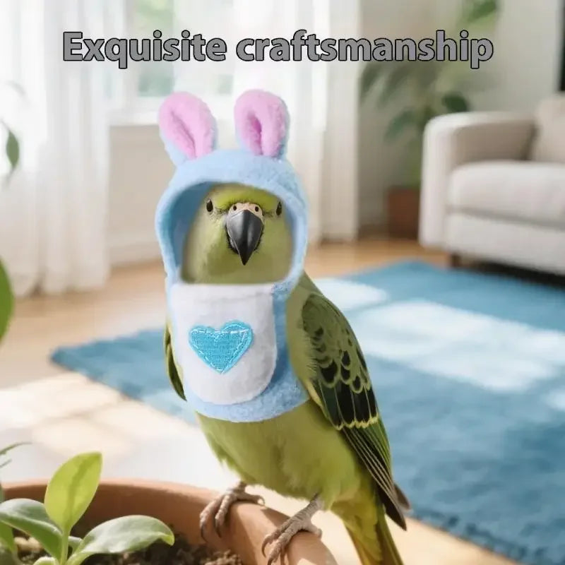 Pet Bird Clothes Parrot Clothing Autumn And Winter Warm Cute Funny Parrot Rabbit Transformation Costume