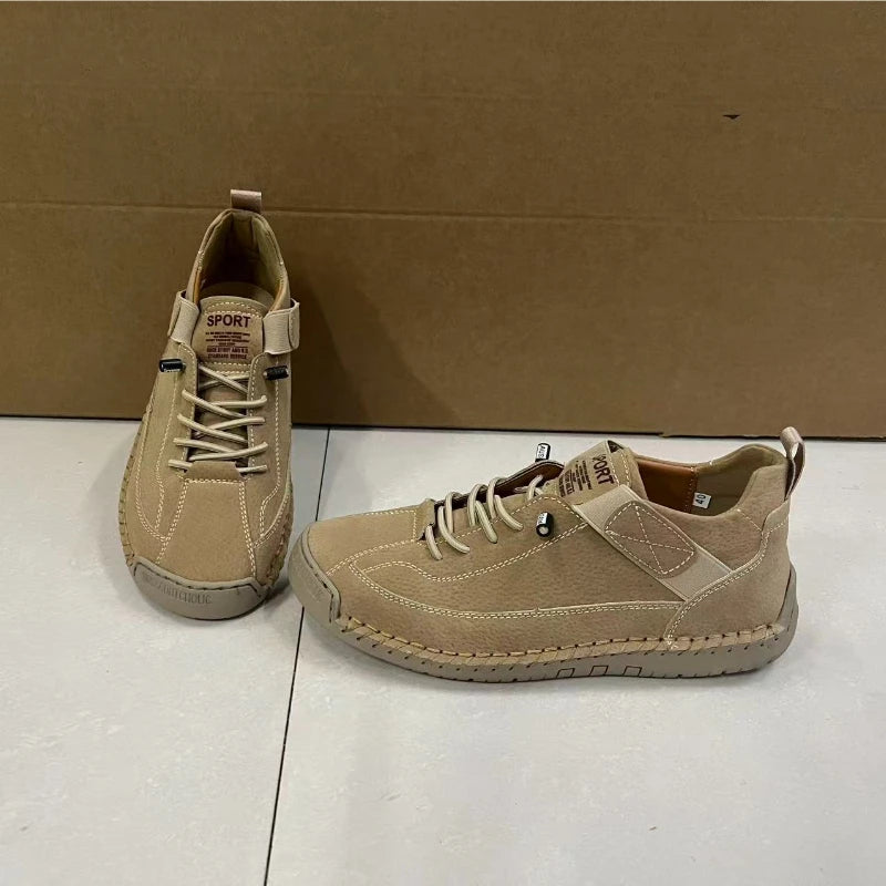 Women's Boots Outdoor Casual Shoes British Style Retro Non-slip Work Shoes Leather Couple Loafers Handmade Soft Sole Ankle Boots