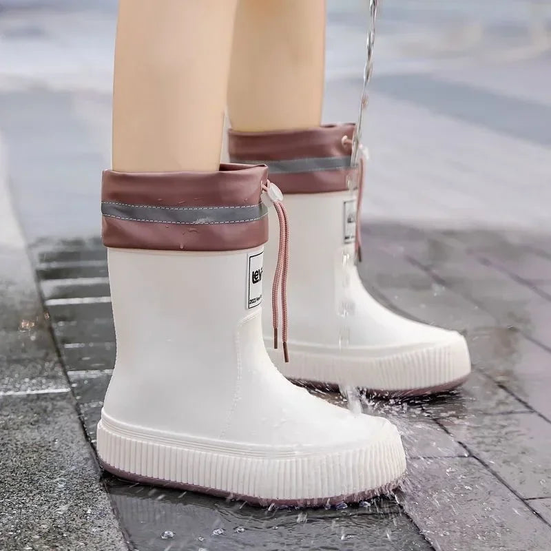Rain Boots Parent-child Fashion Outdoor Non-slip Waterproof Rain Boots for Men and Women Special for School on Rainy Days2025
