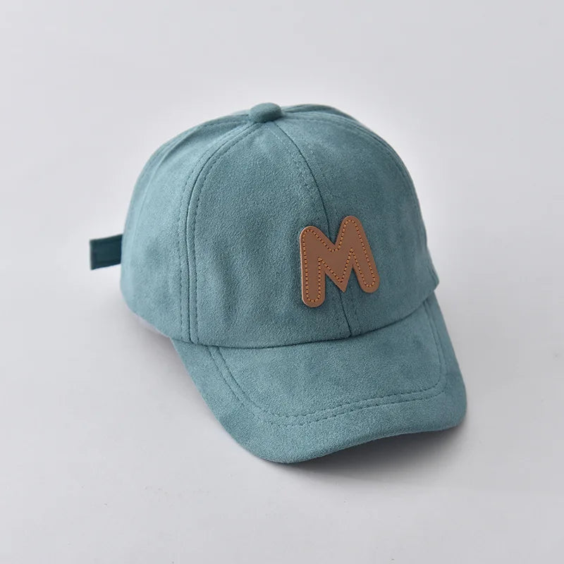 High Quality Suede Children Baseball Hat Fashion Kids Peaked Cap Girls Boys Solid Color Duck Tongue Caps Baby Outdoor Sun Visors