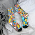 Happy Funny Male Men Socks Hip Hop Pokemons Cartoon Gengar Sock Polyester  Graphic Women's Socks Spring Summer Autumn Winter