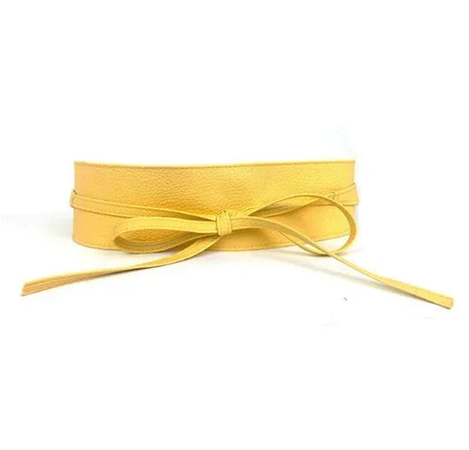 Women Belt for Dress Leather Bowknot Wide Belts Simple Wrap Waistband Coat Corset Designer Luxury Brand Cummerbunds Waistbelt