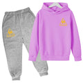 Kids Spring Autumn Casual Fashion Pullover Hoodie+Pants 2pcs Tracksuits 2-13 Years Boys Girls Streetwear Children Clothes Sets