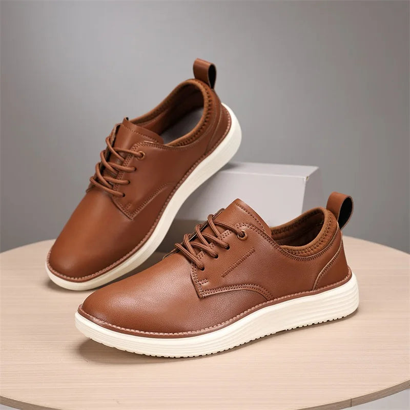2025 men's boots fashion simple walking shoes trend fashion wide toe casual shoes comfortable sports shoes