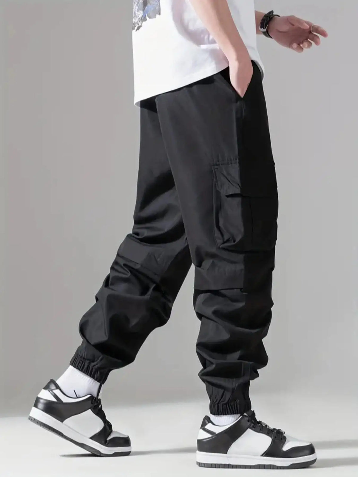 Men's Trousers, Nine-Point Trousers, Casual Sports, Thin Overalls, Fitness, Running, Comfortable Fabrics, Simple and Versatile, Fashionable