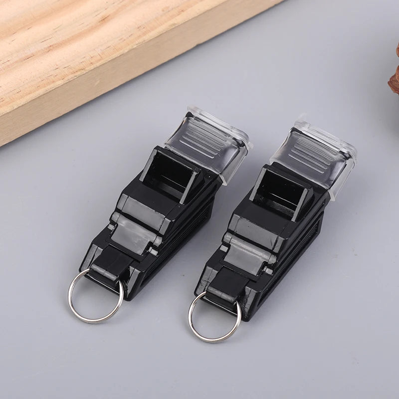 ★▲Professional Football Referee Whistles With Lanyard Box Big Sound Plastic Whistles Basketball Whistles  Equipment