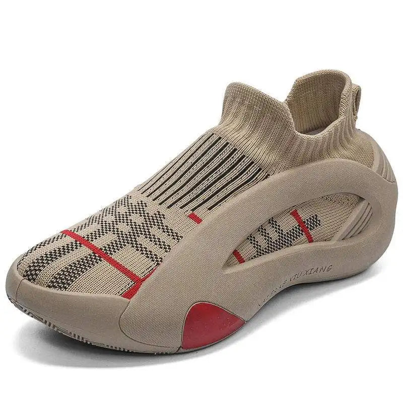 Men's Trendy Versatile Outdoor Sports Shoes Breathable Mesh Surface Casual Socks Non-Slip Comfortable Footwear for Active Living