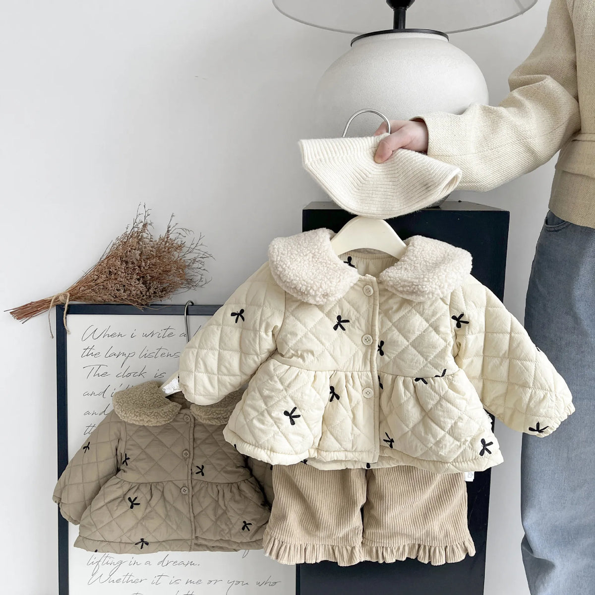 Jacket Down Parkas Coat Kids Velvet Korean Version Girls Cotton Padded Winter Clothes Baby Western Style Little Girl Thick Warm