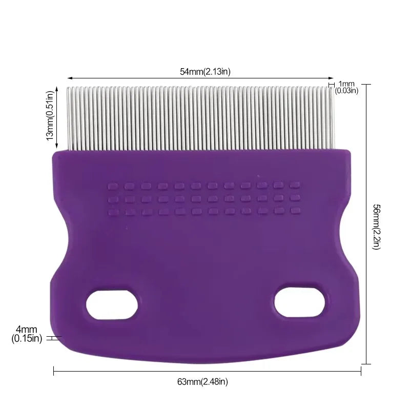 1pc Pet Grooming Fine Tooth Comb Detangling Brush Flea Lice Remover Pet Cleaning Tool