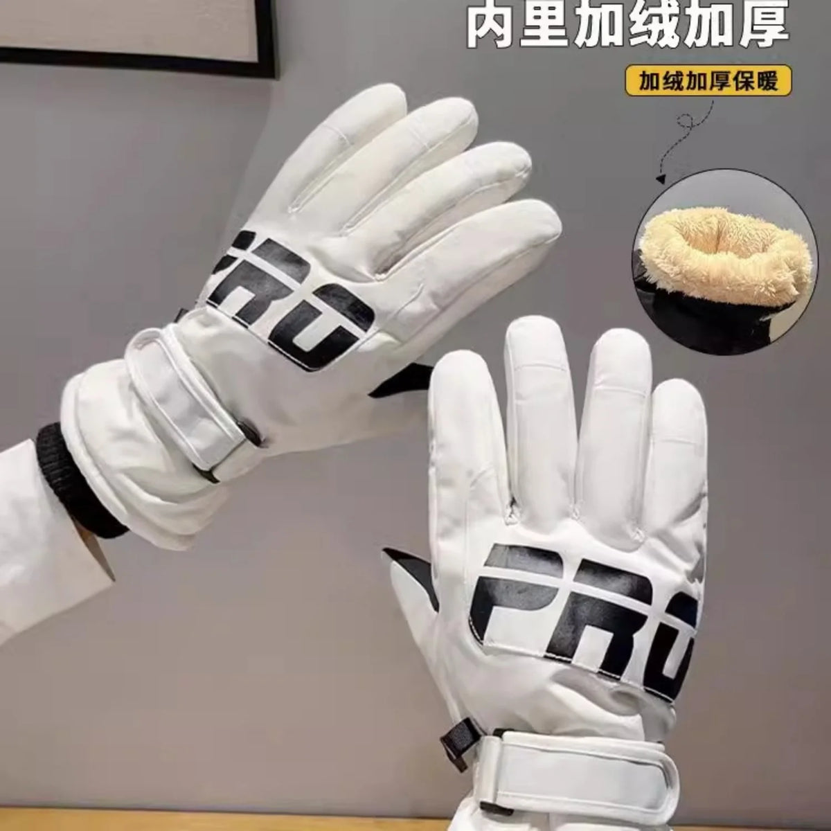 1 Pair Skiing Gloves For Men And Women Thickened Windproof Warm Gloves Outdoor Touchscreen Sports Gloves Soft Plush Mittens 2025