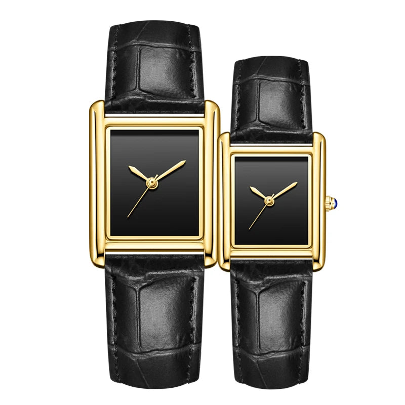 Reloj Top Brand Couple's Watches for Men and Women New Fashion Leather Strap Waterproof Quartz Wristwatch Gifts Drop Shipping