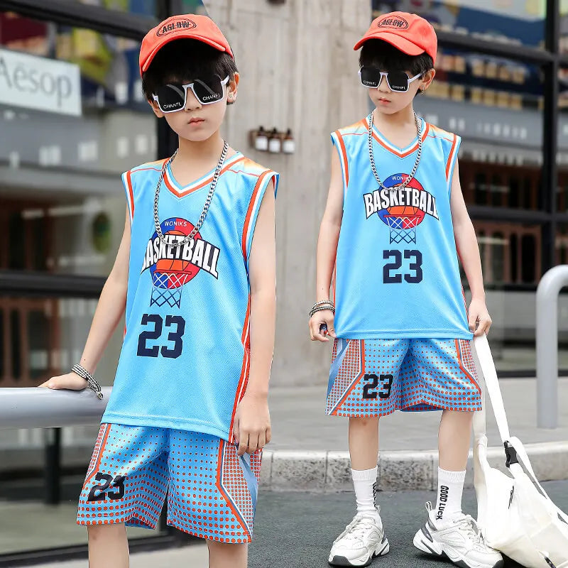 Children Team Training Uniform Kids Basketball Jersey Quick-drying Boy and Girls Comfortable Shirt  Child Sportswear Tracksuits