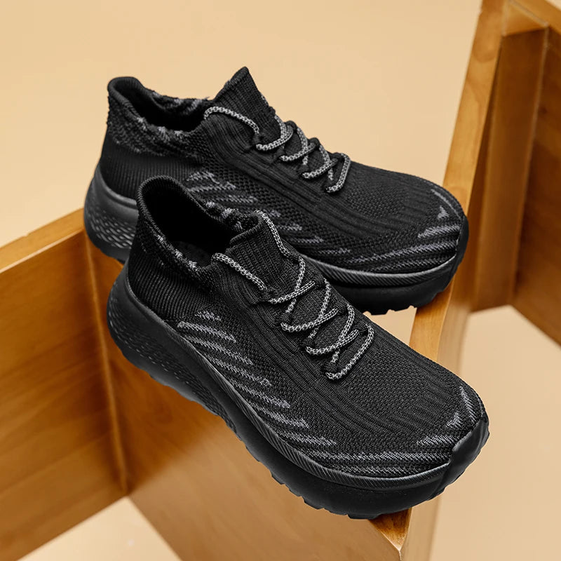 Women's Knitted Sports Shoes, Breathable, Lightweight and Casual Sports Shoes, Soft-soled Walking Sports Shoes for Men and Women