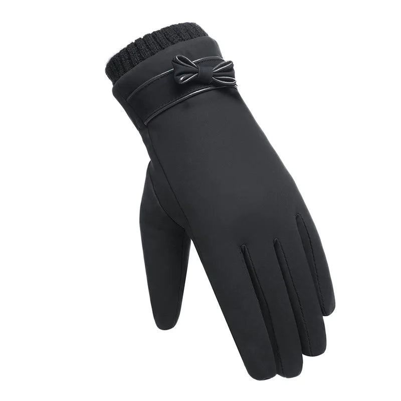Fashion Female Gloves Winter Windproof Waterproof Internal Plush Warm Mittens Lady Touch Screen Skin-friendly Soft Women Gloves
