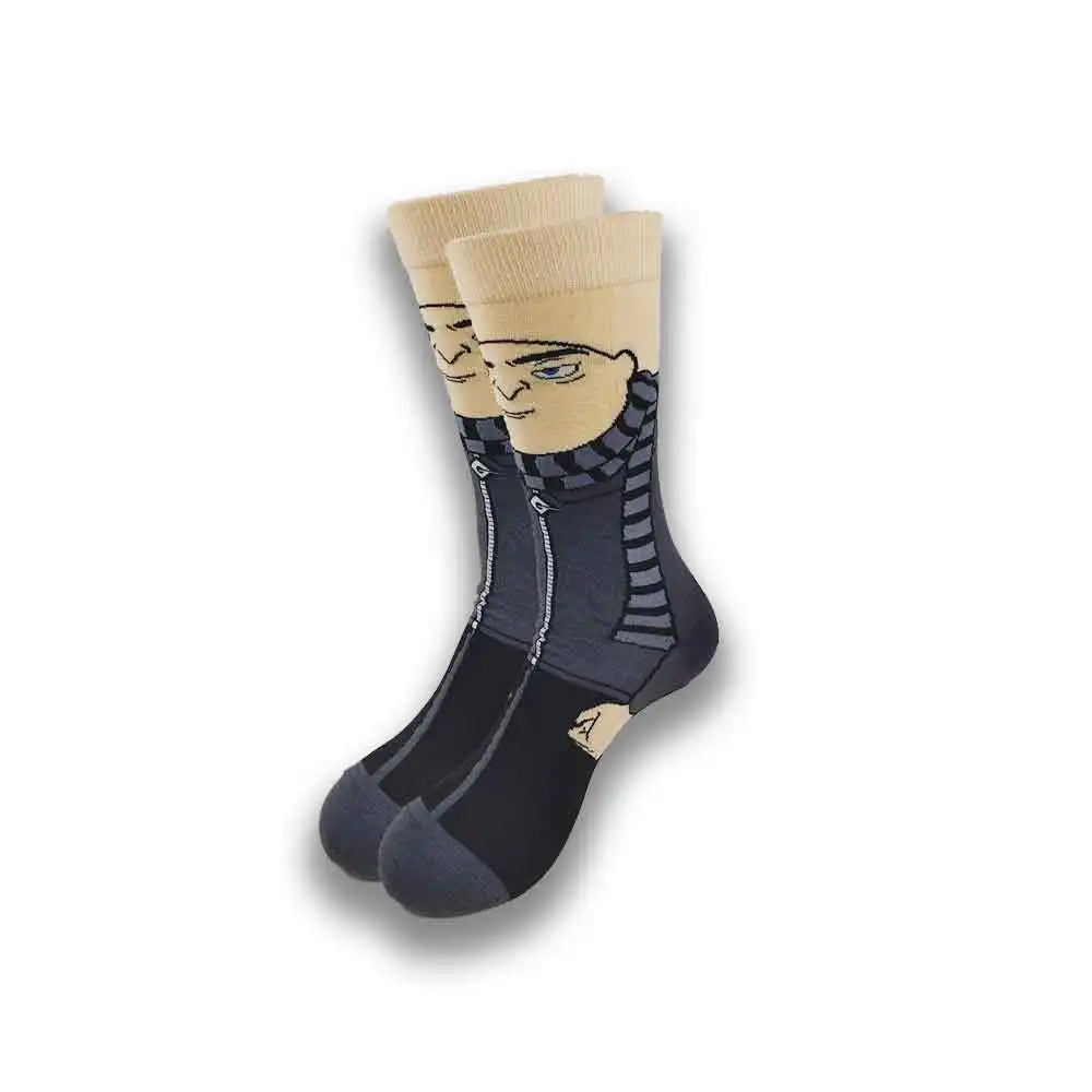 Anime Cute Cartoon Hip Hop Personality Street Style Happy Novelty Printing and Dyeing Men and Women Socks
