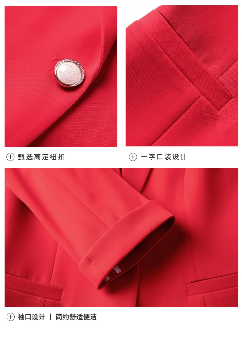 AIyssa Fashionable Professional Women's Clothing, High-Quality Mid-Sleeved Suit Jacket, Stylish, Elegant and Charming. New 2025