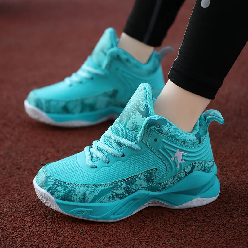 New Kids Brand Basketball Shoes Breathable Comforthable Children Sport Shoes Outdoor Boys Basketball Sneakers Girls Gym Shoes