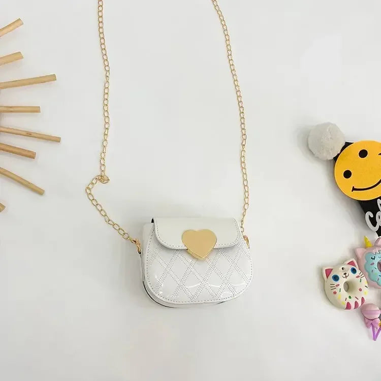 Cute Little Girls Mini Shoulder Bag for Kids Fashion Coin Purse Small Handbags Lovely Patent Leather Children's Messenger Bags