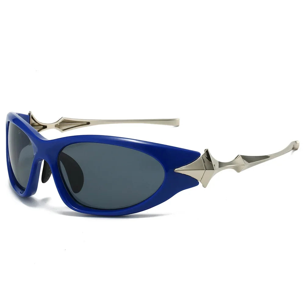 Sunglasses for Men New Fashion Mirror Pilot Punk Vintage Alloy Star Leg Y2K Sun Glasses Women Sexy Hip Hop Shades Driving Uv400