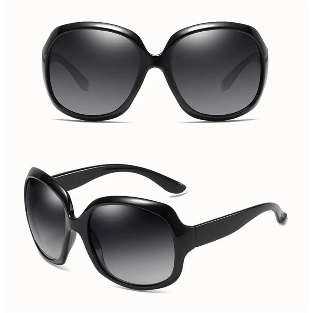 Polarized Sunglasses for Women Men Classic Retro Vintage Oversized Eyewear Fashion Shades Round Faced Driving Glasses