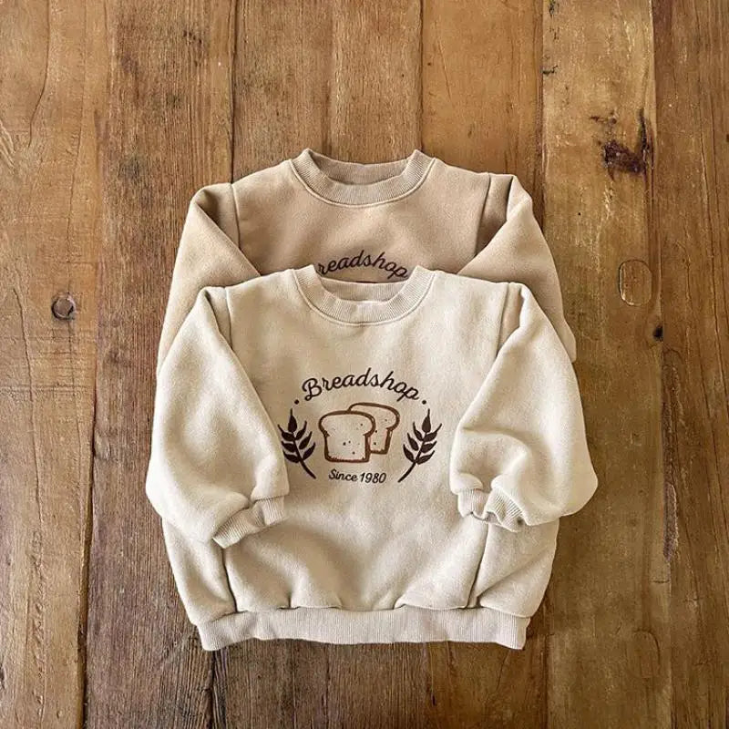 Kids Spring Casual Loose Sweatshirts Girls O-neck Print Pullover Tops Toddler Boys Cotton Simple Comfortable Long Sleeves Tees