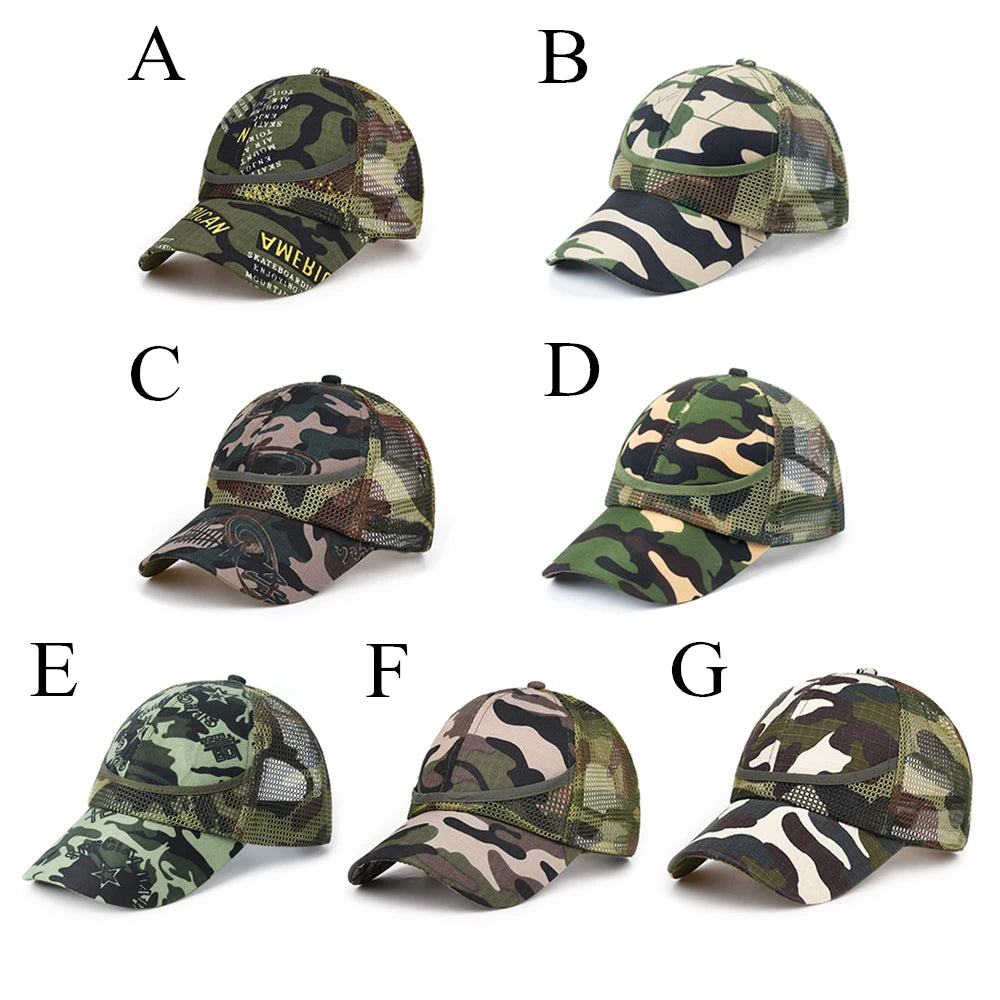 3-9 Years Kids Cap Summer Autumn Cap HipHop Hat Camouflage Baby Boy Mesh Baseball Cap For Boys Girl Caps Children Hats